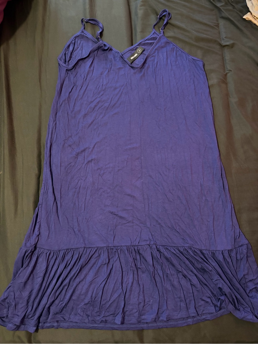 Agnes & Dora Sleeveless V-Neck Purple Slip wDress